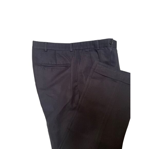 George Mens Dress Pants Black Polyester Rayon Blend Relaxed Fit Size 36x32 - Picture 5 of 13